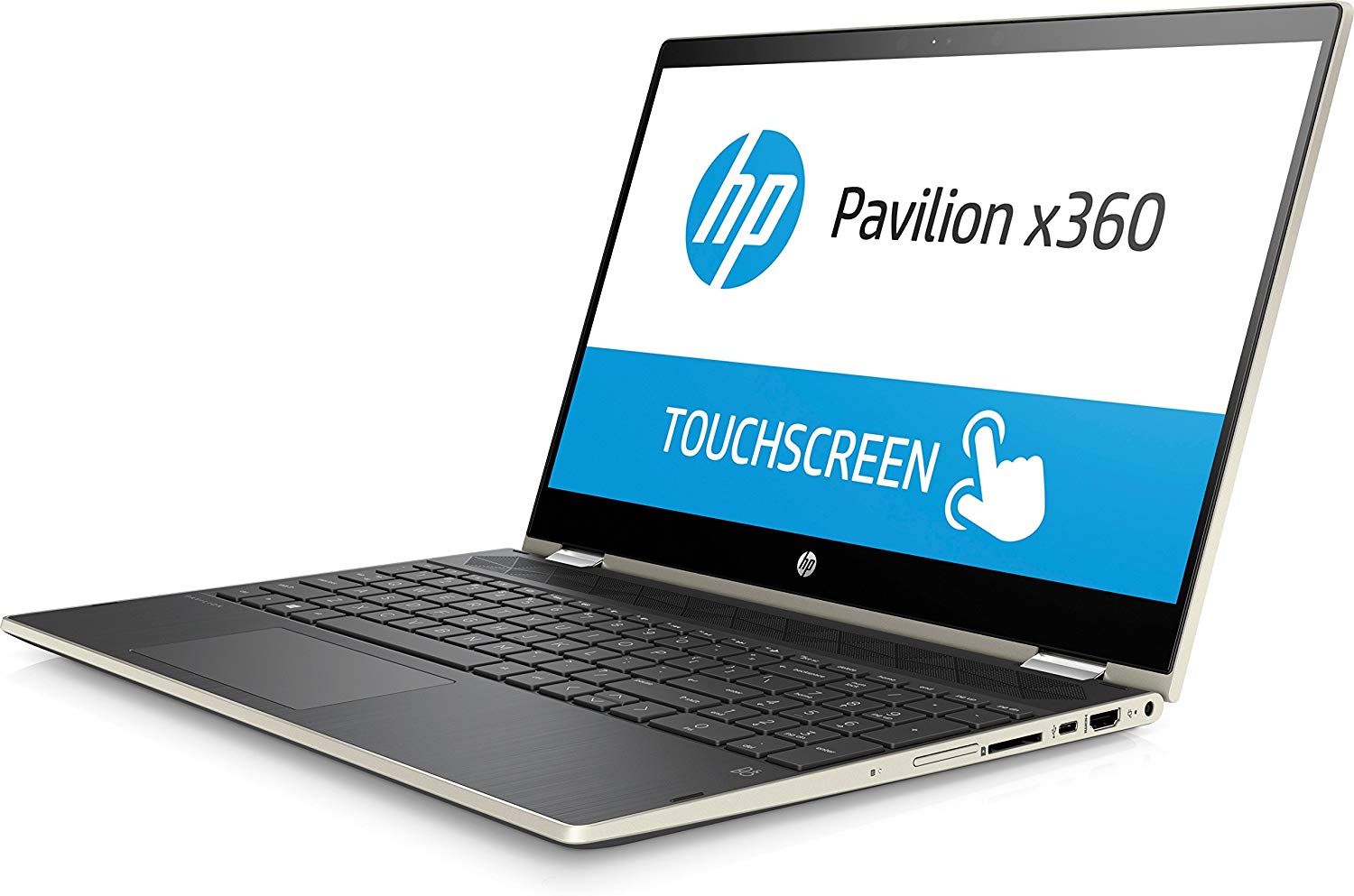HP Pavilion 15-cr0053wm X360 Touch Convertible Laptop, Intel Core i5-8250U Processor; 4GB SDRAM Memory, 16GB Intel Optane Memory, 1TB Hard Drive, Pale Gold