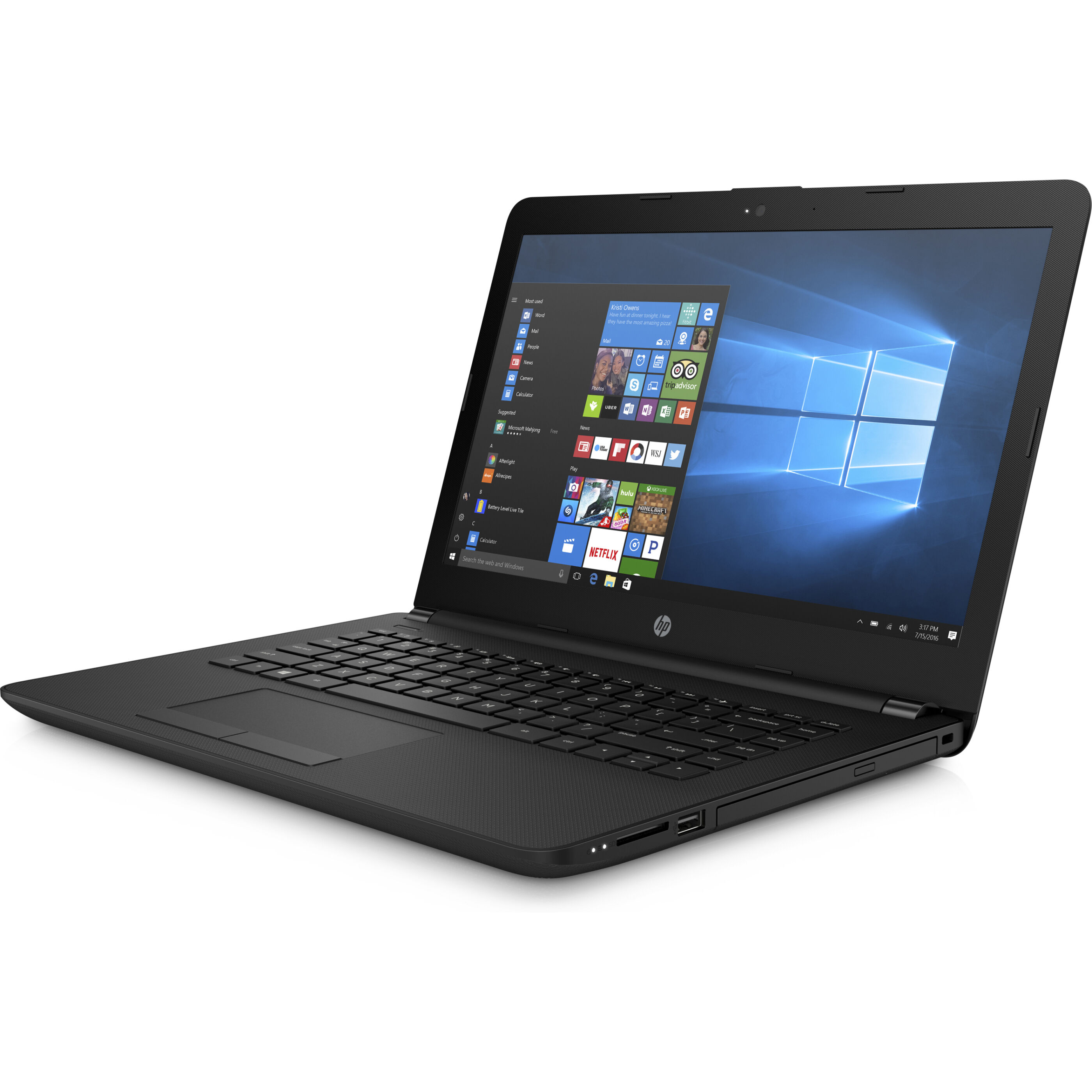 HP 15-bw007ng (15.6 inch / HD) Laptop (AMD A9-9420 APU, 1TB HDD, 128GB SSD, 8GB RAM, AMD Radeon 520 2GB, DVD-RW, Windows 10 Home) Black  [PEROWNED]